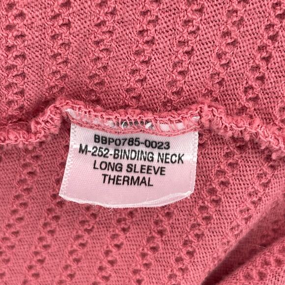 Big Bud Press Pink Honeycomb Texture Thermal Raspberry Long Sleeve Top Size XS - Picture 5 of 7